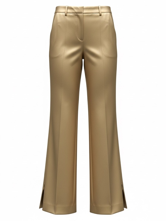 St. John Evening Champagne Satin Straight Leg Dress Pants - Size 6 -  www.ice4pros.com.br